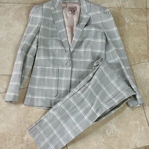 Rebecca Taylor Gray Plaid Pantsuit